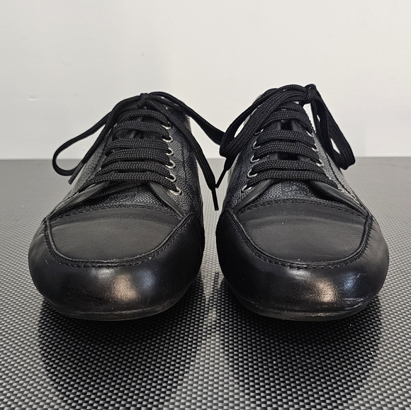 LOUIS VUITTON Men's Damier Graphite LV Logo Cap Toe Low-Top Sneakers Size 10.5 - Picture 3 of 16